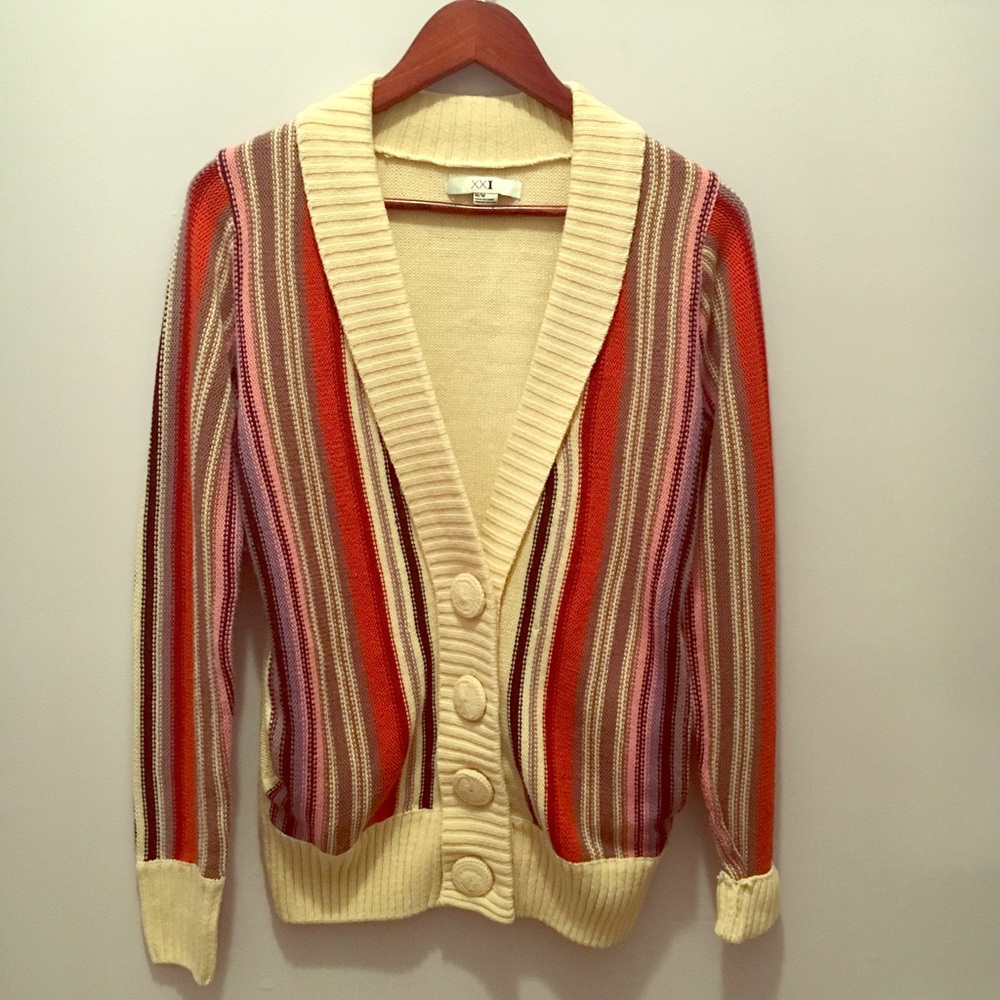 Striped vintage style cardigan
